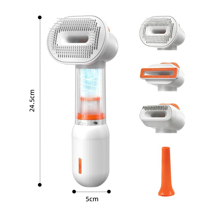 4-in-1 Deshedding Grooming Brush with Hair Collection Chamber