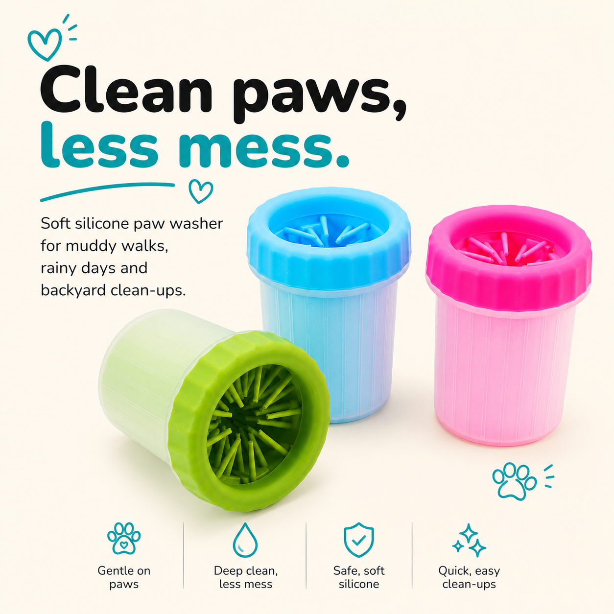 Paw Cleaner Cup — Portable Dog Paw Washer
