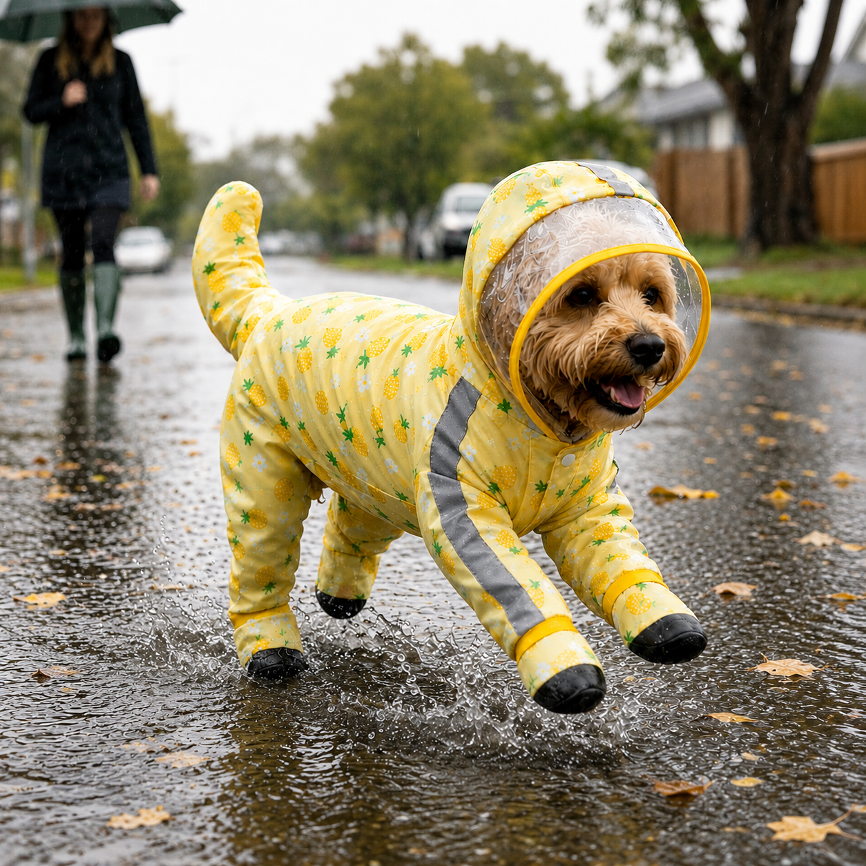 Pineapple Paradise Full-Cover Raincoat