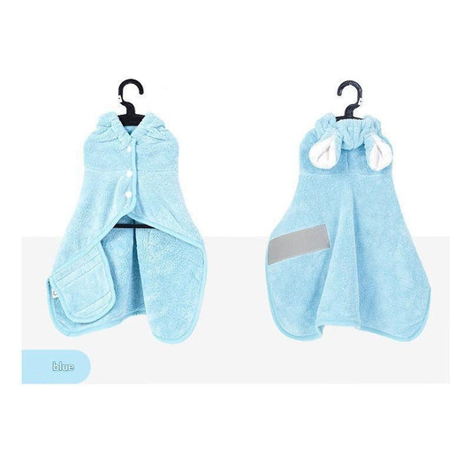 Dog Drying Robe Blue