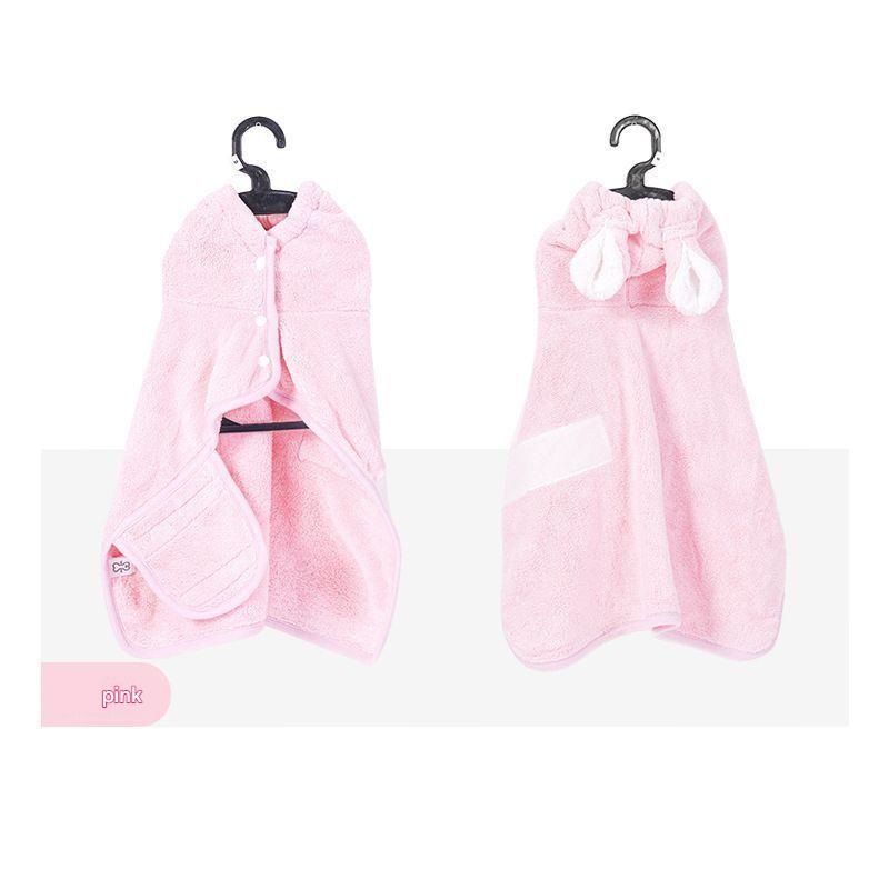Dog Drying Robe Pink