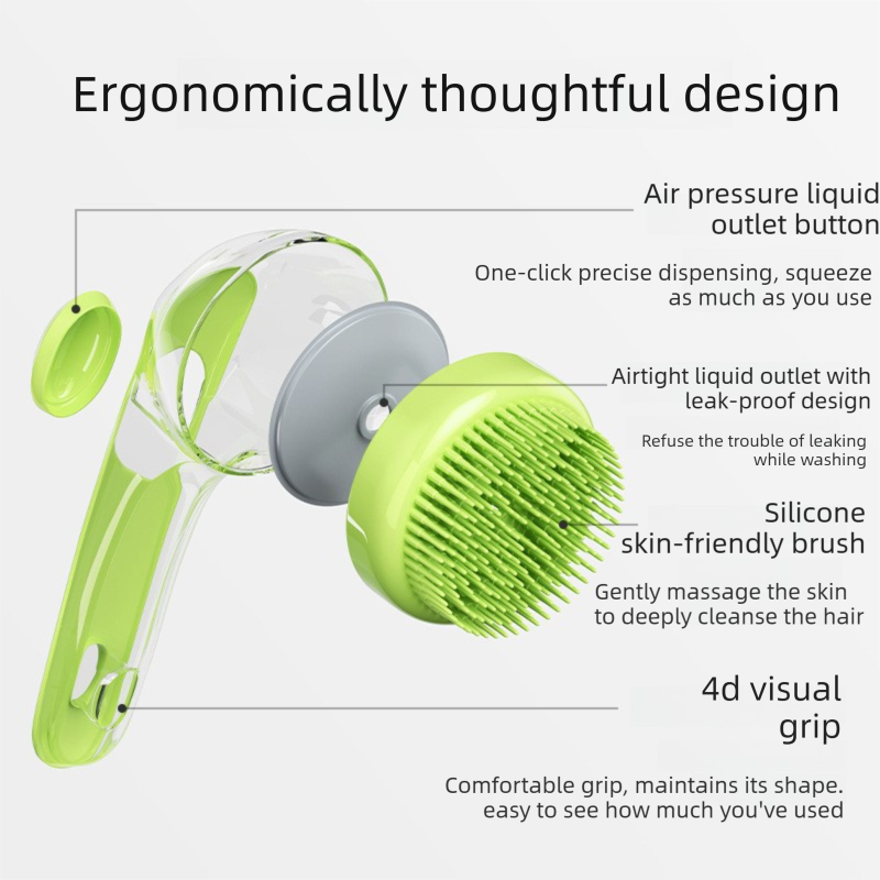 Silicone Bath Brush with Shampoo Dispenser