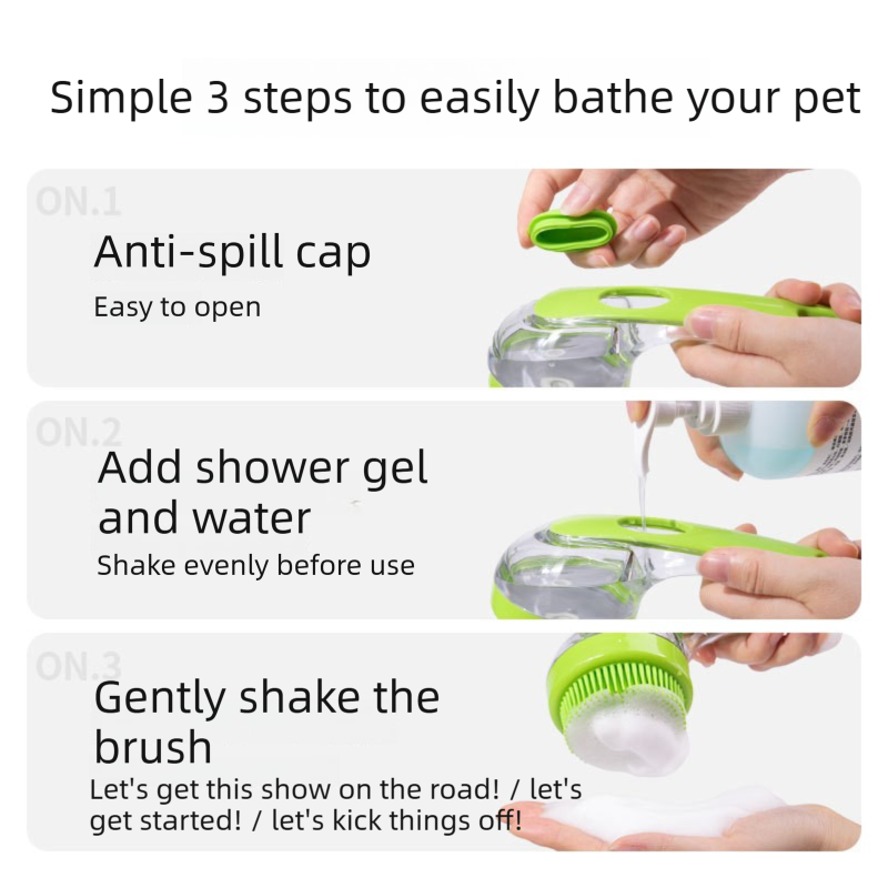 Silicone Bath Brush with Shampoo Dispenser