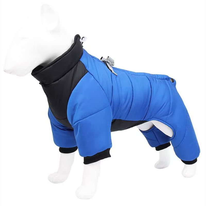Blue Winter Warmer padded full-cover dog coat