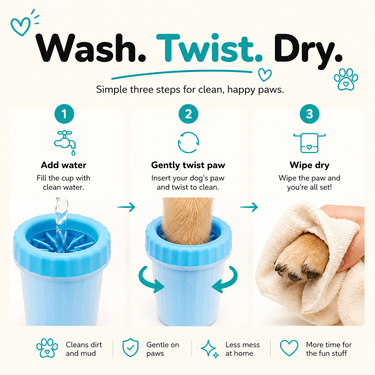Paw Cleaner Cup — Portable Dog Paw Washer