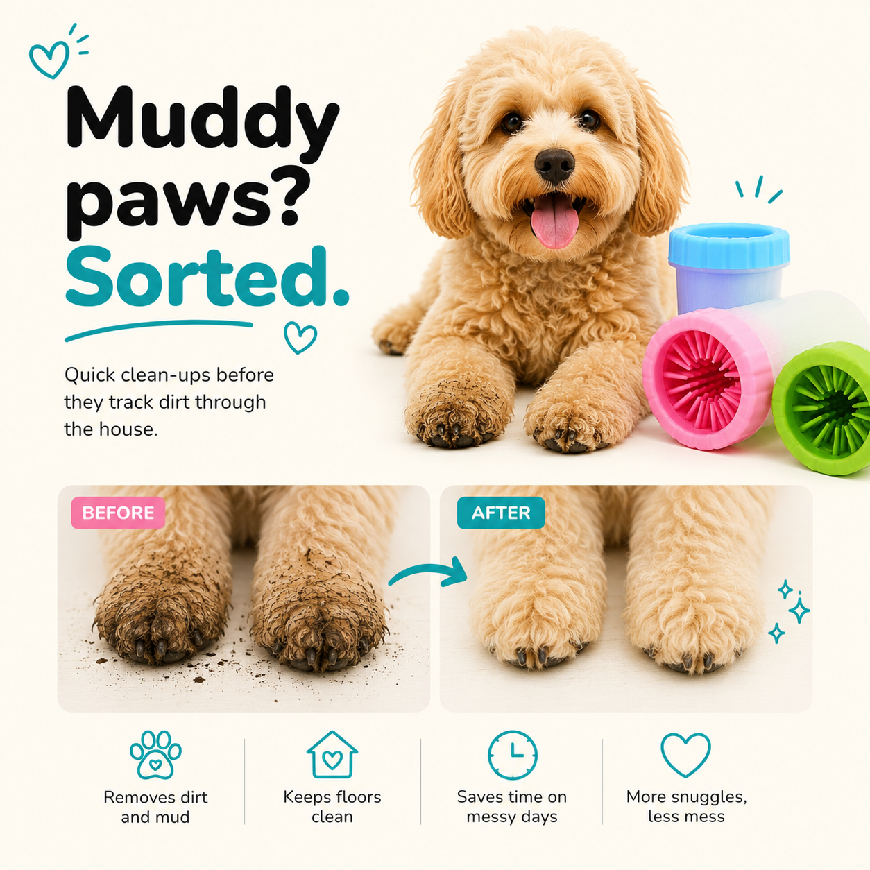 Paw Cleaner Cup — Portable Dog Paw Washer